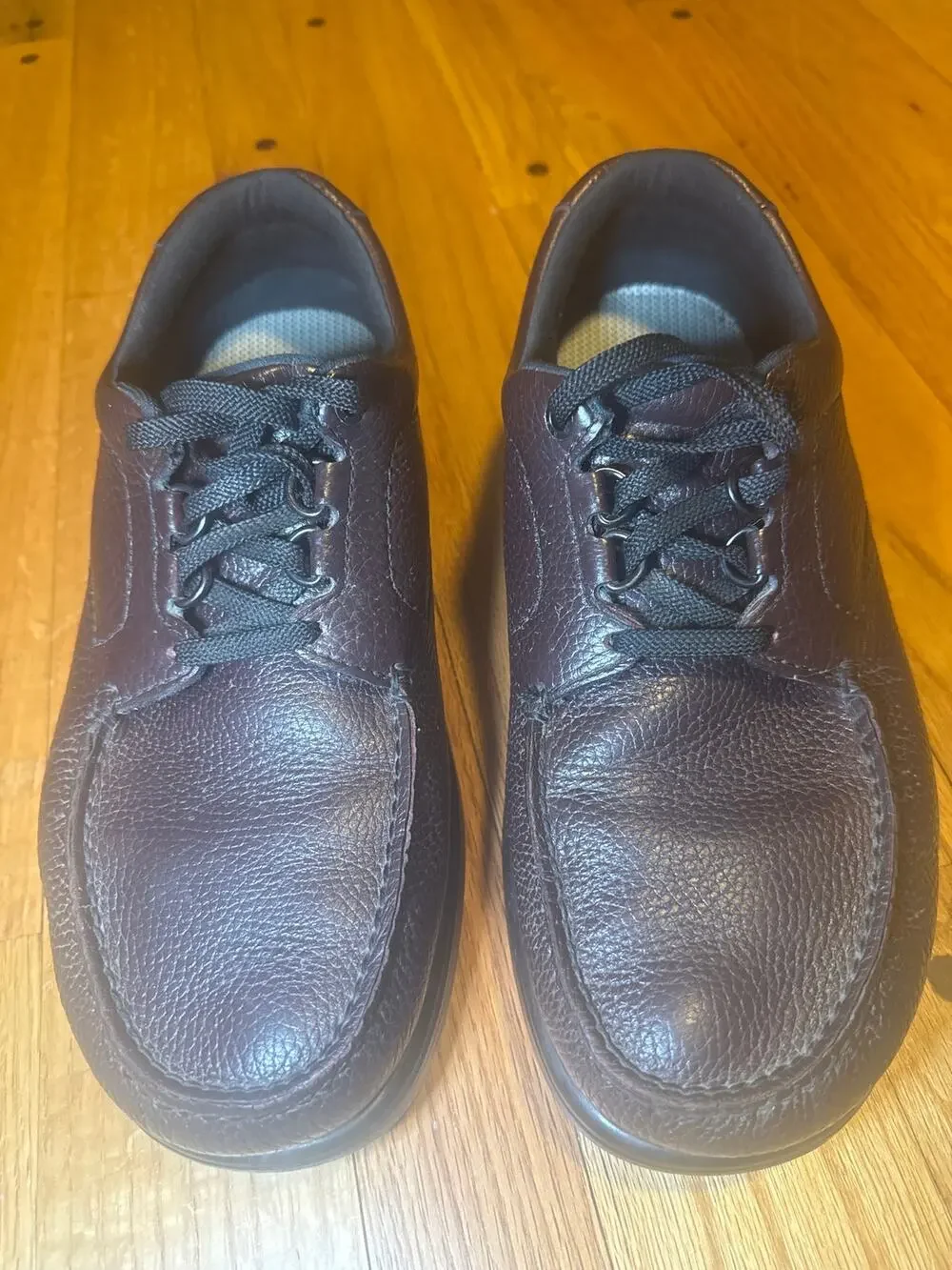 SAS Bout Time Shoes Mens 11.5 W Wide Cordovan Brown Leather Comfort Moc Toe